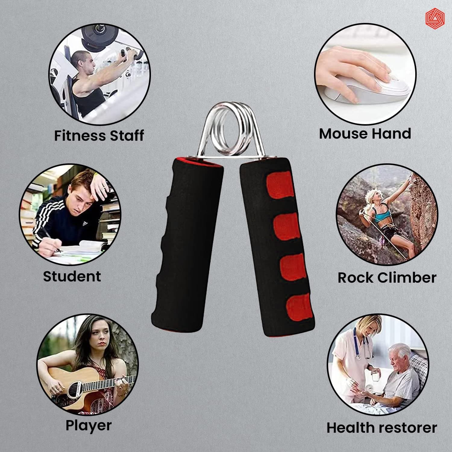 Hand Grip Strengthener with Foam Handle, Hand Gripper for Men &amp;amp; Women for Gym Workout Hand Exercise Equipment to Use in Home for Forearm Exercise, Finger Exercise Power Gripper