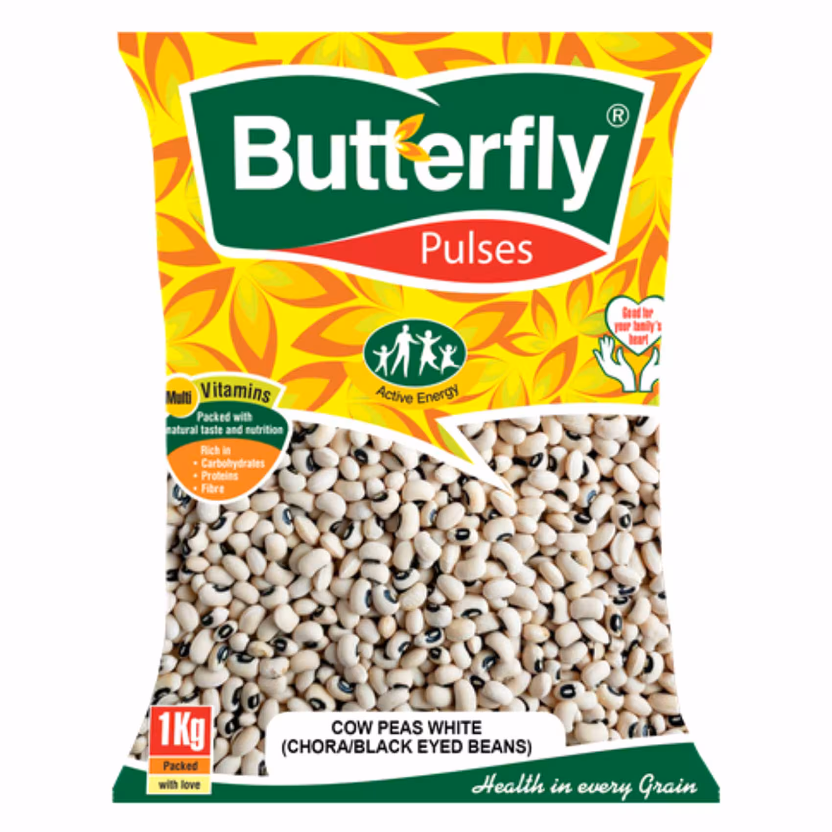 Butterfly Black eye Beans (Cow Peas White) 1Kg