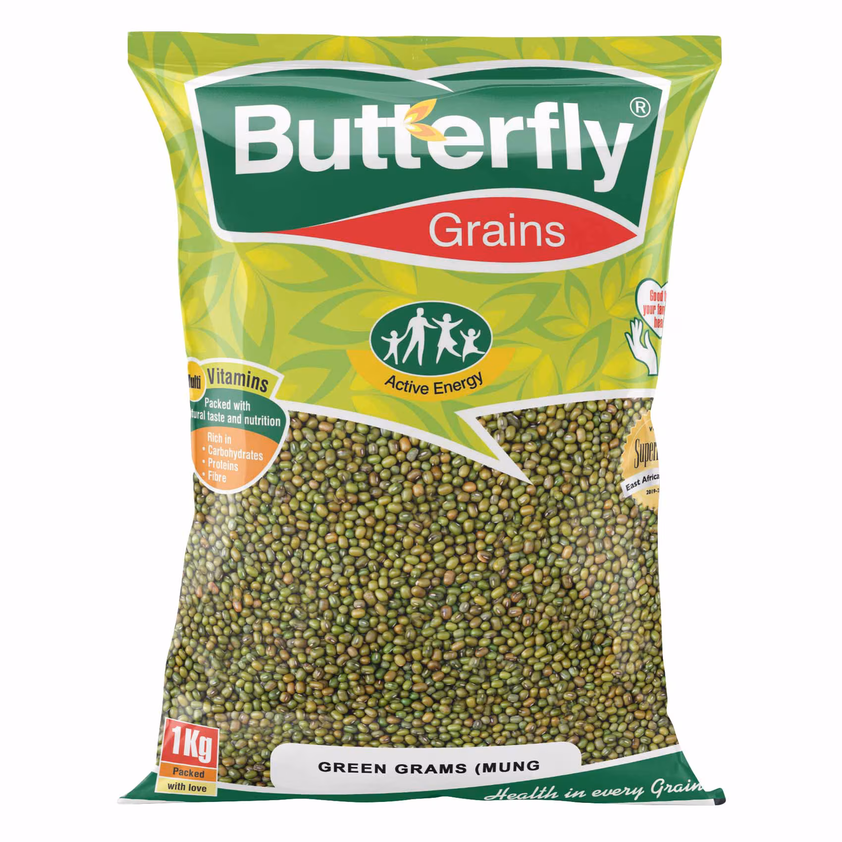 Butterfly Green Grams (Mung Whole) 1Kg