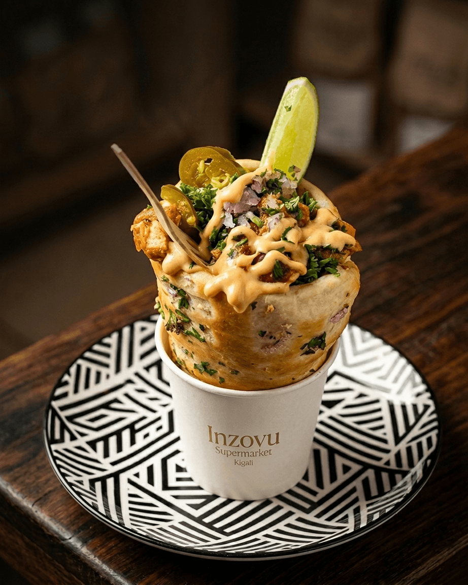 Inzovu's Chimney Cone with fries
