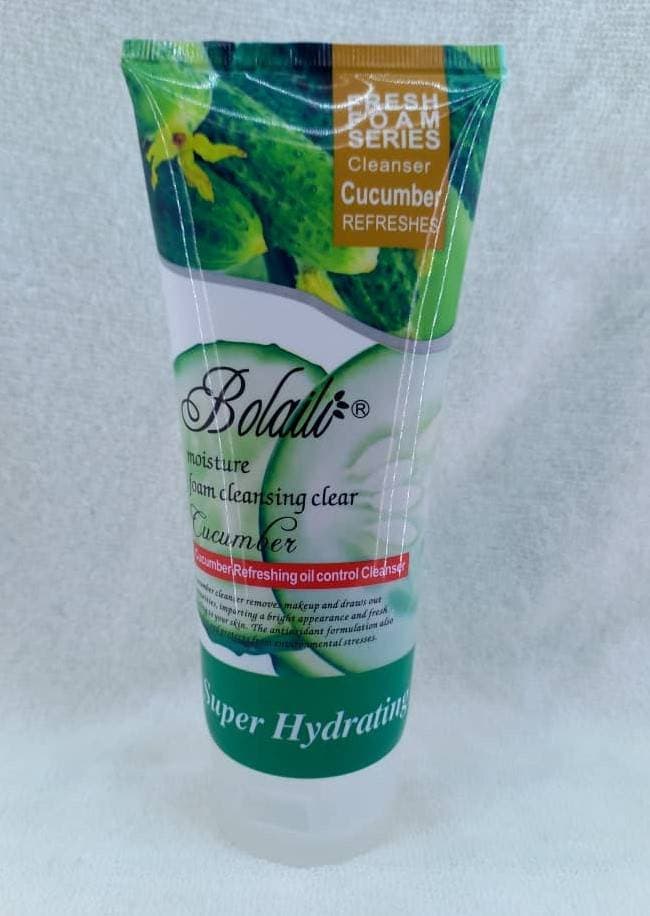 Bolaili moisture foam cleansing clear cucumber Super Hydrating 200gr