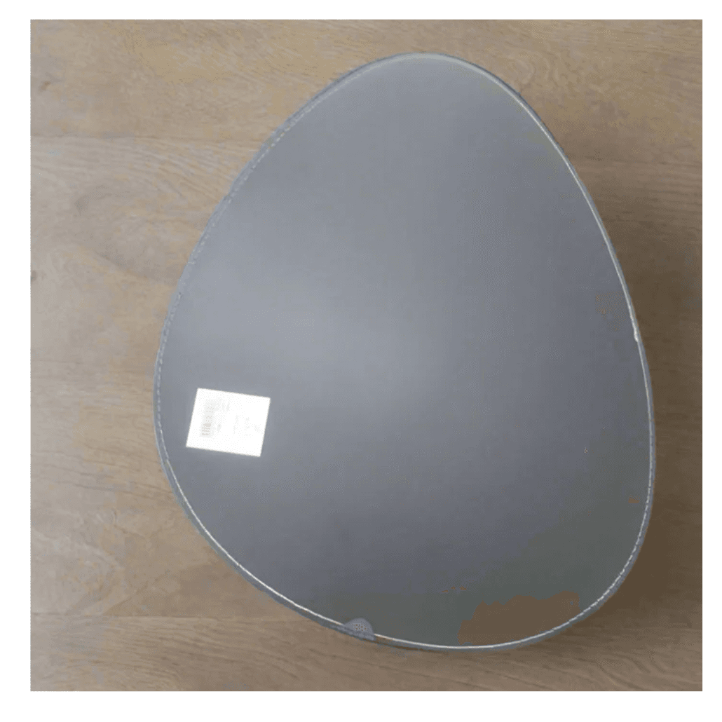 SLEEK GREY OVAL SERVING TRAY
