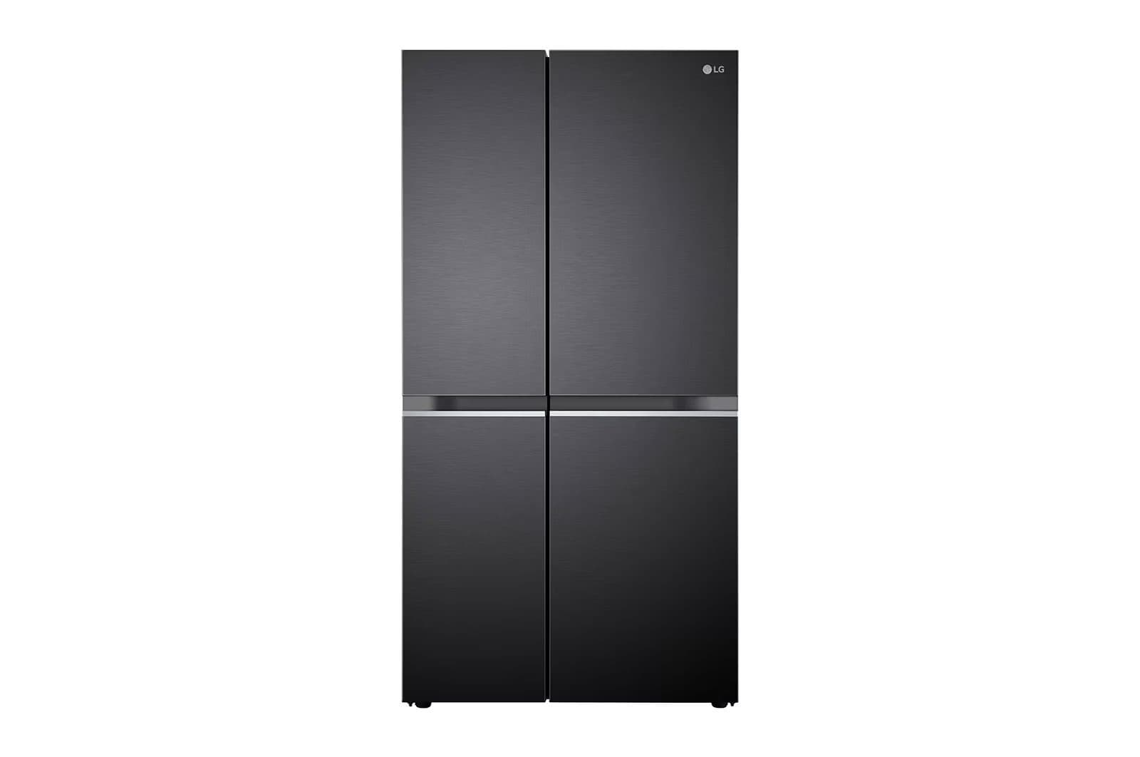 LG 674L Side-by-Side Refrigerator with Multi Air Flow, Multi Digital Sensors, Smart Diagnosis™, Matte Black Finish, 3-Star