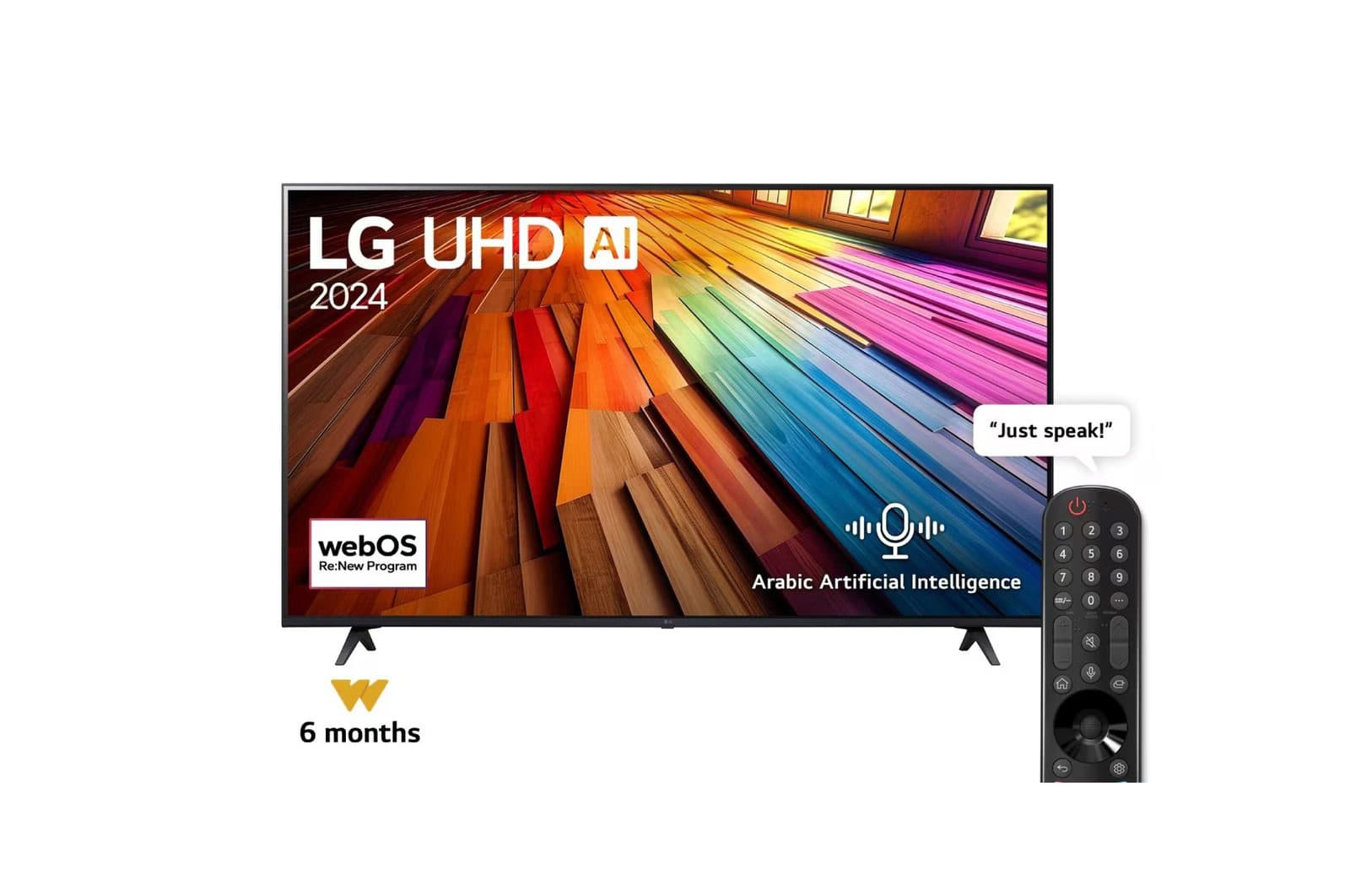 LG 65 Inch UHD AI UT80 4K Smart TV with AI Magic Remote, HDR10 Pro, webOS24