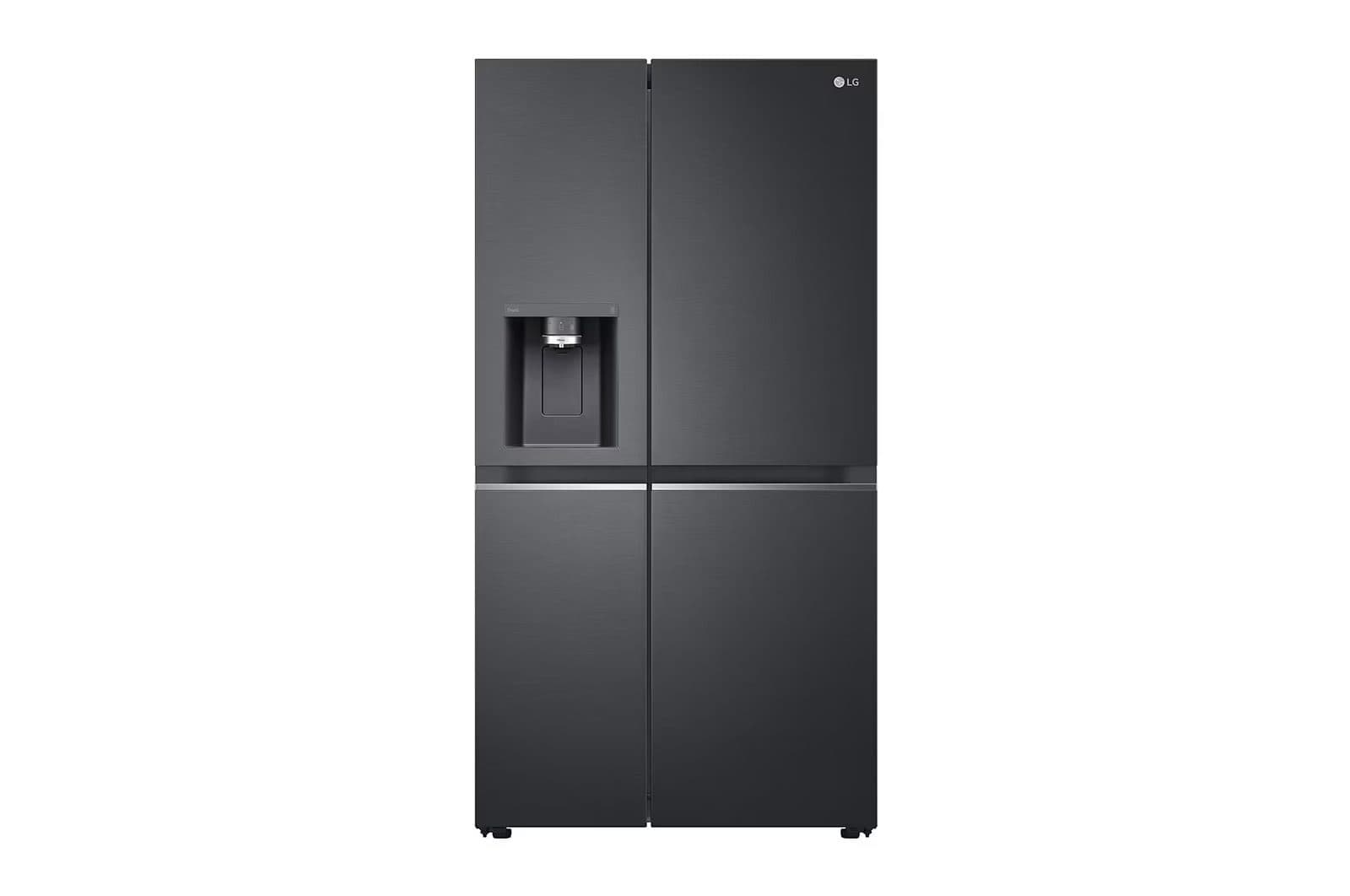 LG 674L Side-by-Side Refrigerator with UVnano® Water Dispenser, Hygiene Fresh+™, DoorCooling+™, Smart Diagnosis™, Matte Black Finish
