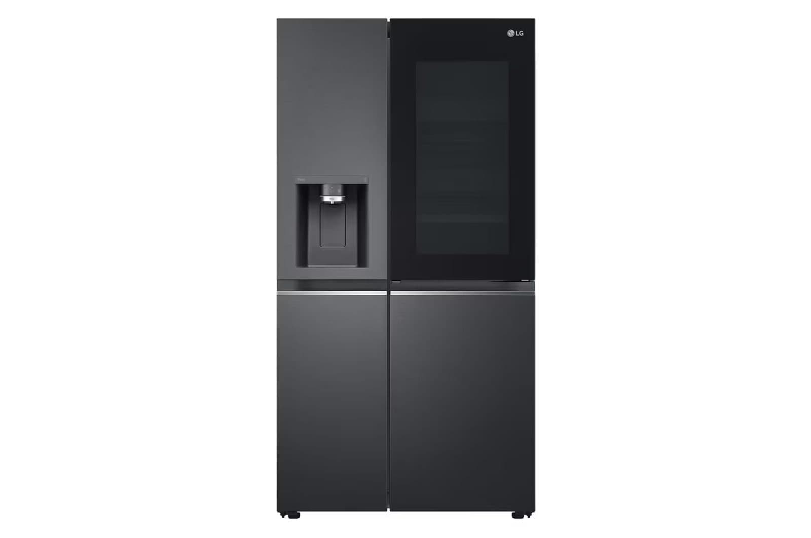 LG 674L Side-by-Side Refrigerator with InstaView Door-in-Door™, UVnano® Water Dispenser, Hygiene Fresh+™, DoorCooling+™, ThinQ™, Matte Black Finish