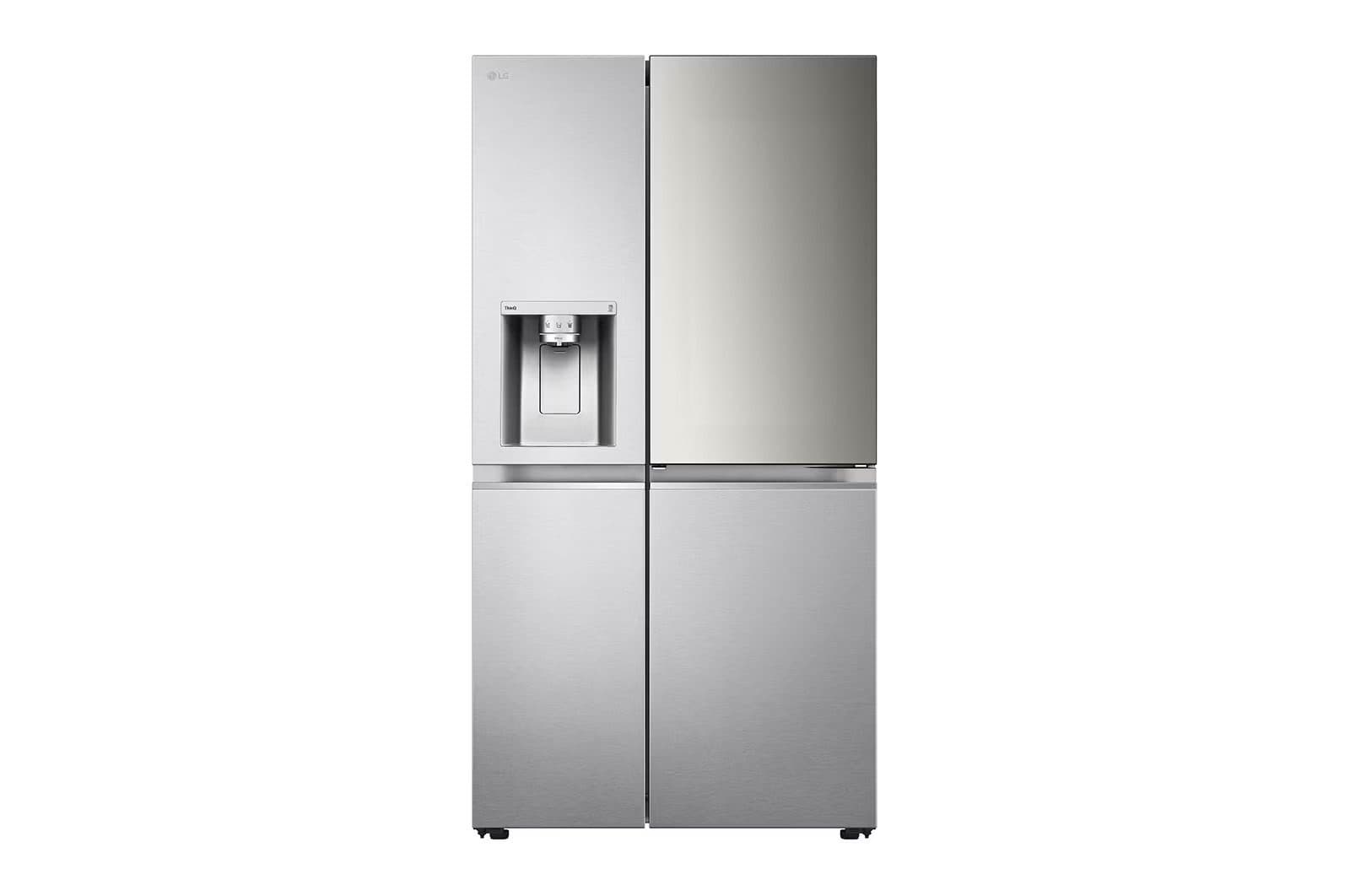 LG 635L Mirror InstaView Side-by-Side Refrigerator with Door-in-Door™, UVnano™ Water Dispenser, Hygiene Fresh+™, DoorCooling+™, ThinQ™, Noble Steel Finish