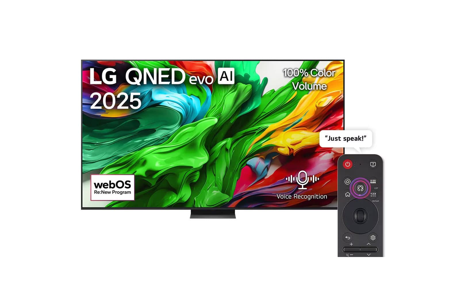 100 Inch LG QNED evo AI QNED86 MiniLED 4K 120Hz Smart TV with AI Magic Remote, Dynamic QNED Color, Dolby Vision, and webOS 25 (100QNED86A6)