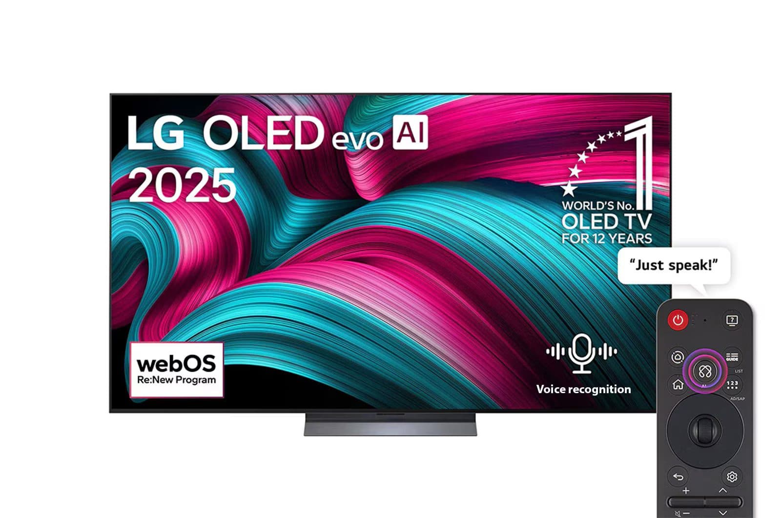 77 Inch LG OLED evo AI C5 4K 144Hz Smart TV with AI Magic Remote, Brightness Booster, Dolby Vision, and webOS 25 (OLED77C56LA)