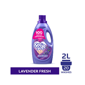 Sta-Soft Lavender 2L – Fabric softener with a soothing lavender fragrance that leaves clothes soft, fresh, and pleasantly scented after every wash.Sta-Soft Lavender 2L – Fabric softener with a soothin