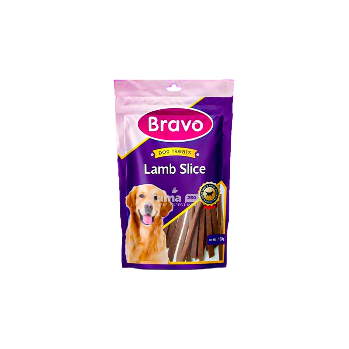 Bravo Lamb Slice Dog Treats 100g