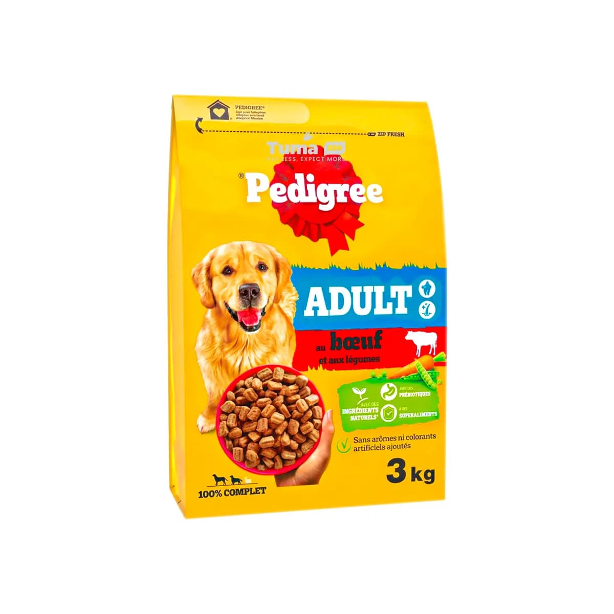 Pedigree Adult Beef and Vegetables Dry Dog Food 3kg