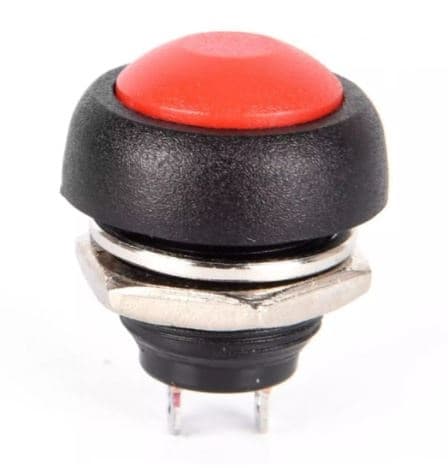 12mm Waterproof Momentary N.O. Push Button Switch, Mini Push Button Horn Switch Off/ON Normal Open