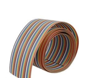 1Meter 20P 2.54MM Pitch Rainbow DuPont Cable