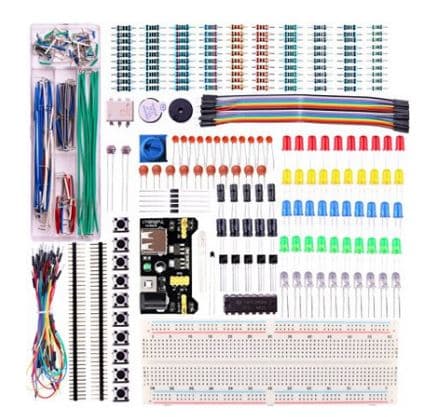 Electronics Component Fun Kit with Breadboard LED Wire