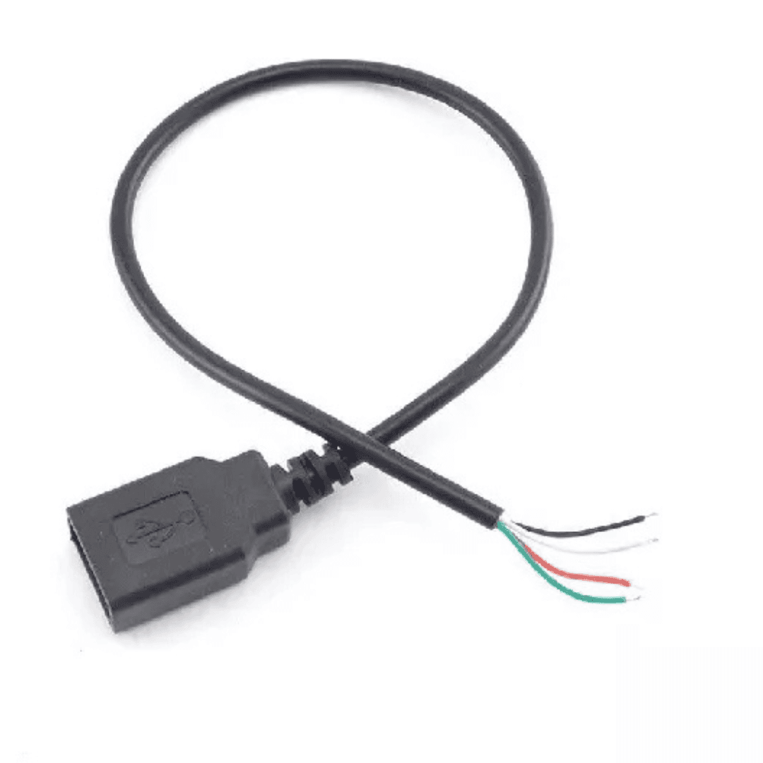 Female 4 Pin 0.3m 5V USB Power Supply USB Cable 4P