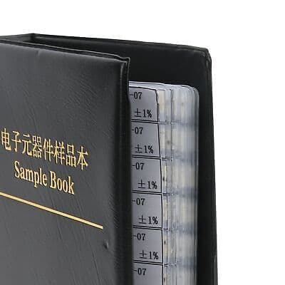 720Pcs Assorted 1/4W Metal Film Resistor Sample Book