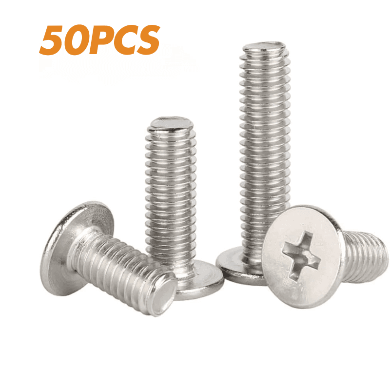 304 M3*25 50Pcs Stainless Steel Cross Flat Head Screw