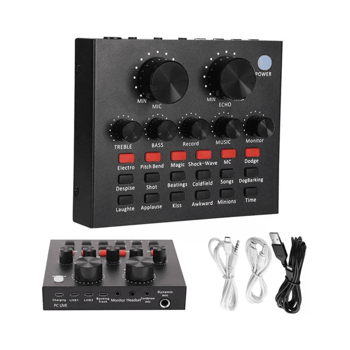 V8 Professional Sound Card Streaming Live Broadcast Podcast Recording Studio Equipment