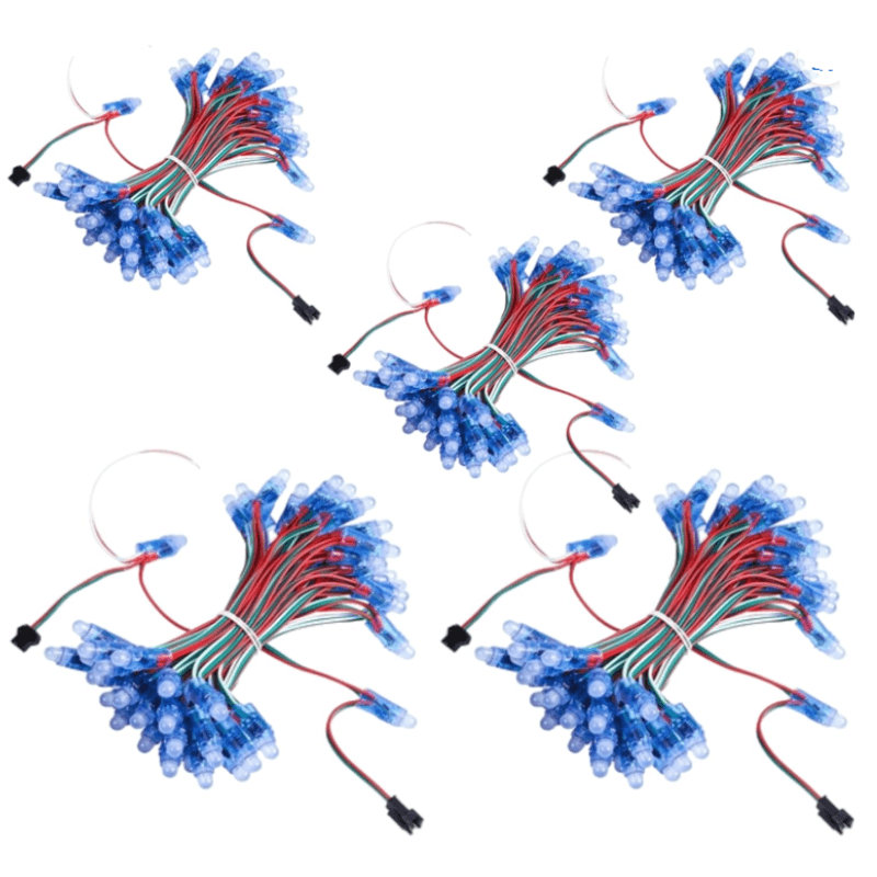 Brilights RGB LED Pixel Light for Decoration (4Meter Long) - 50 Pieces (Multicolor) 12mm WS2811 LED Pixel IP68 Waterproof