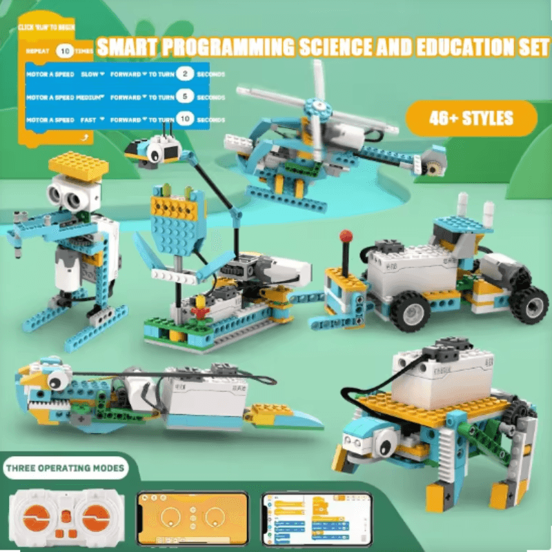 51 in 1 Science And Education Programming Building Blocks Steam Robot Toys Early Education Puzzle Assembly Building Blocks High-Tech Set