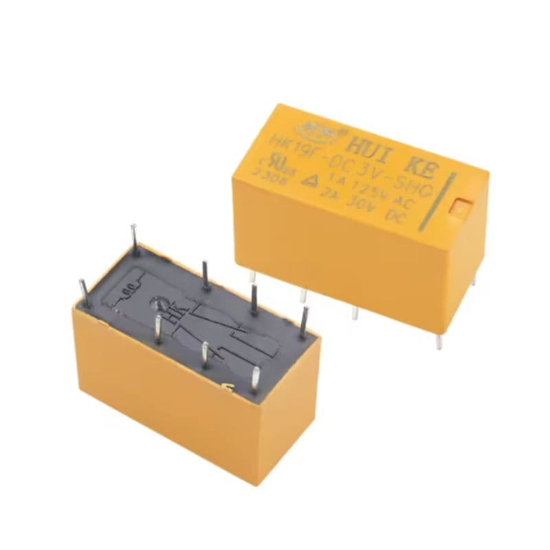 Double Pole Double Throw (DPDT) electromagnetic relay HK19F-DC3V-SHG