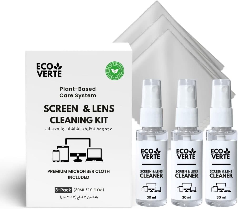 Eco Verte Plant-Based Screen & Lens Cleaning Kit 3-Pack