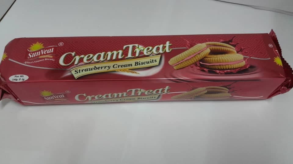 Sunveat Strawberry Cream Biscuits 160g