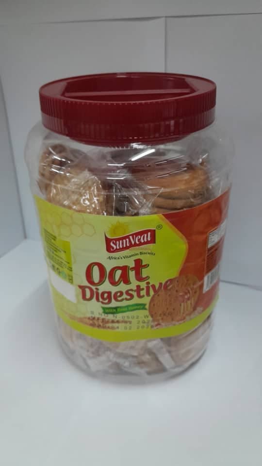 Sunveat Oat Digestive Cookies Jar 1Kg