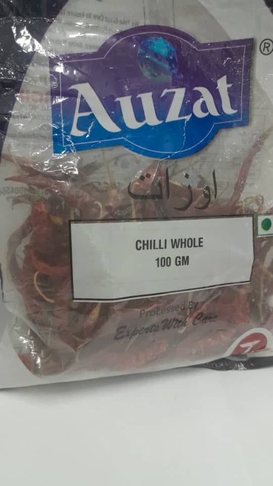 Auzat Chilli Whole 100g