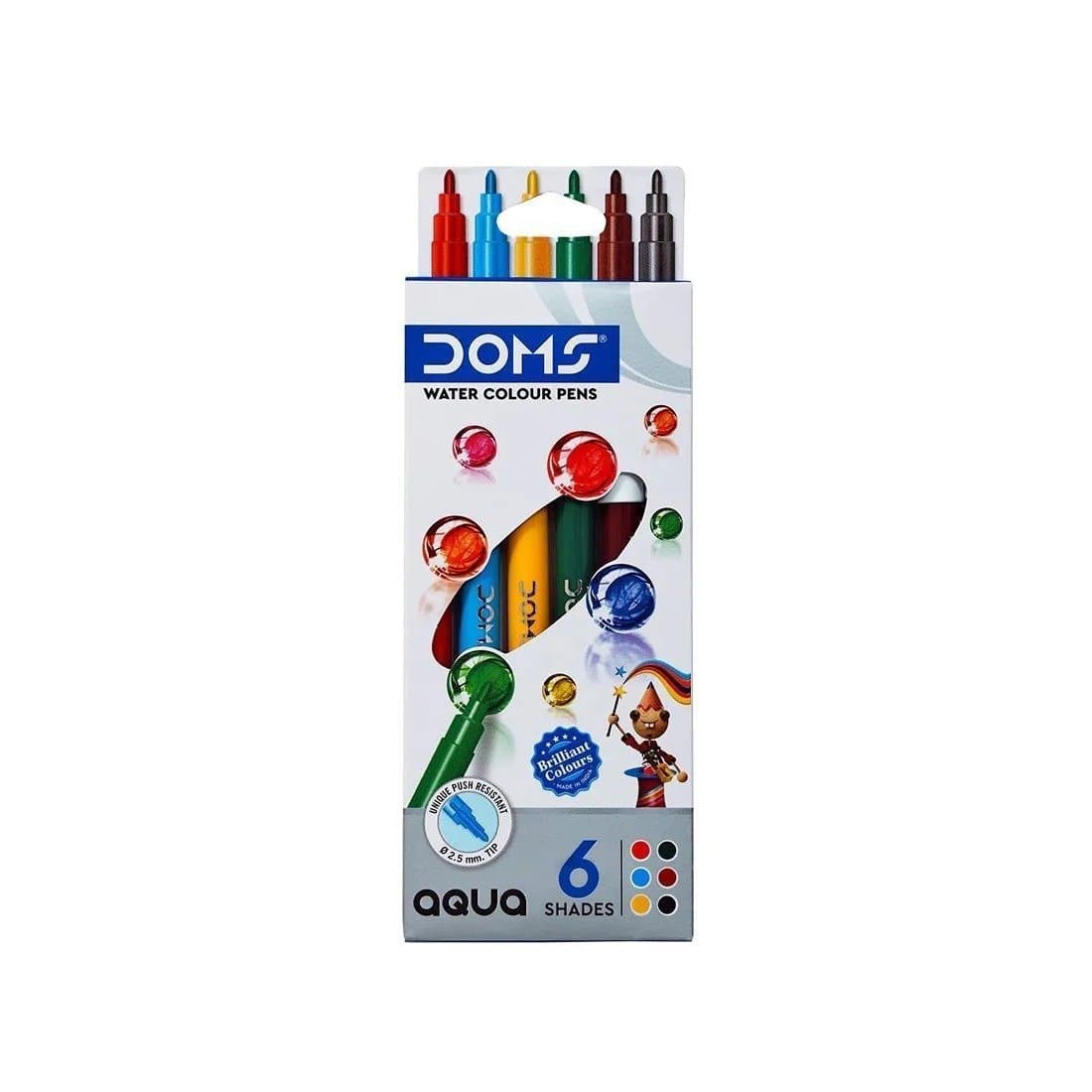 Doms Water Colour Pens 6 Shades