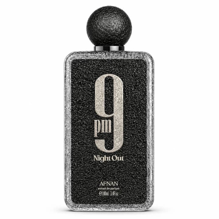 Afnan 9 PM Night Out Unisex Extrait de Parfum, 3.4 Fl. Oz