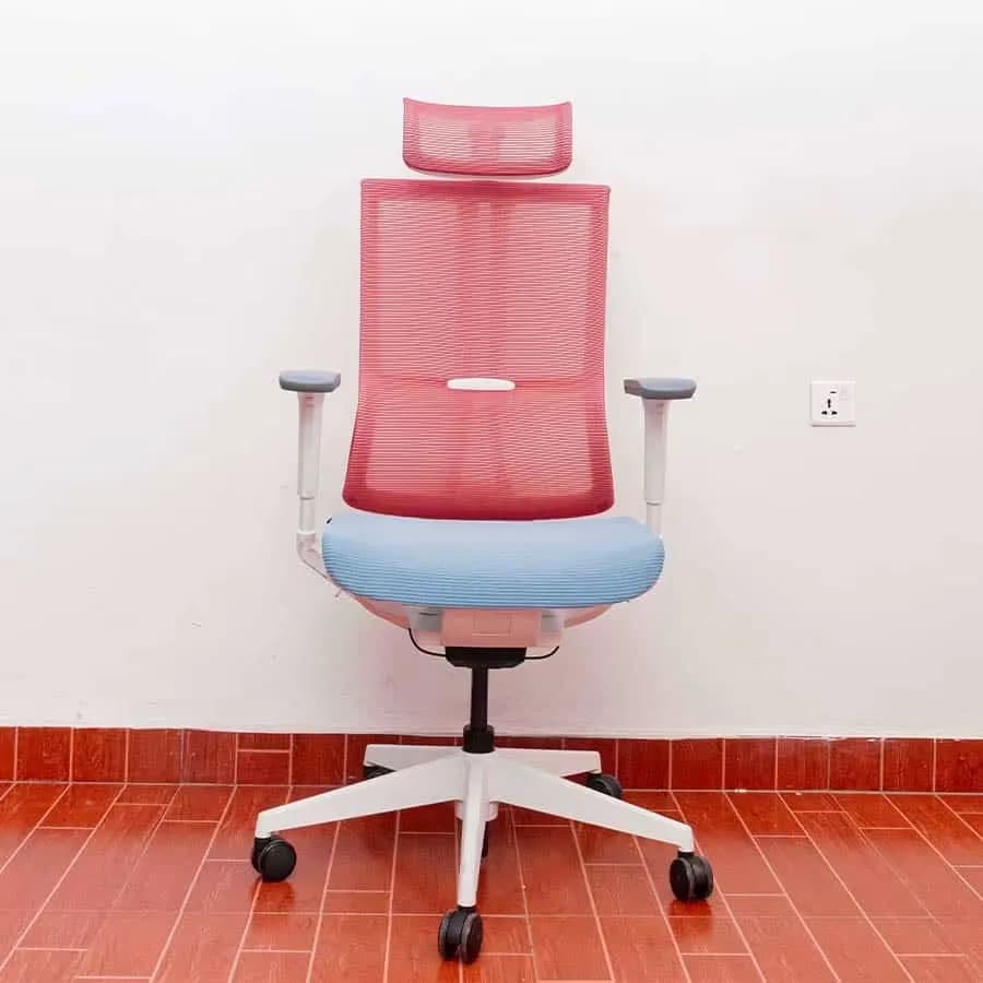 E303-001A Office Chair Red Frame & Blue Color