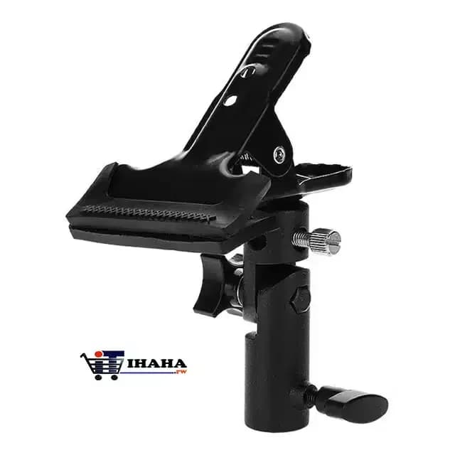 Photo Studio Heavy Duty Metal Clamp Holder with 5x8 Inch Light Stand Attachment for Reflector