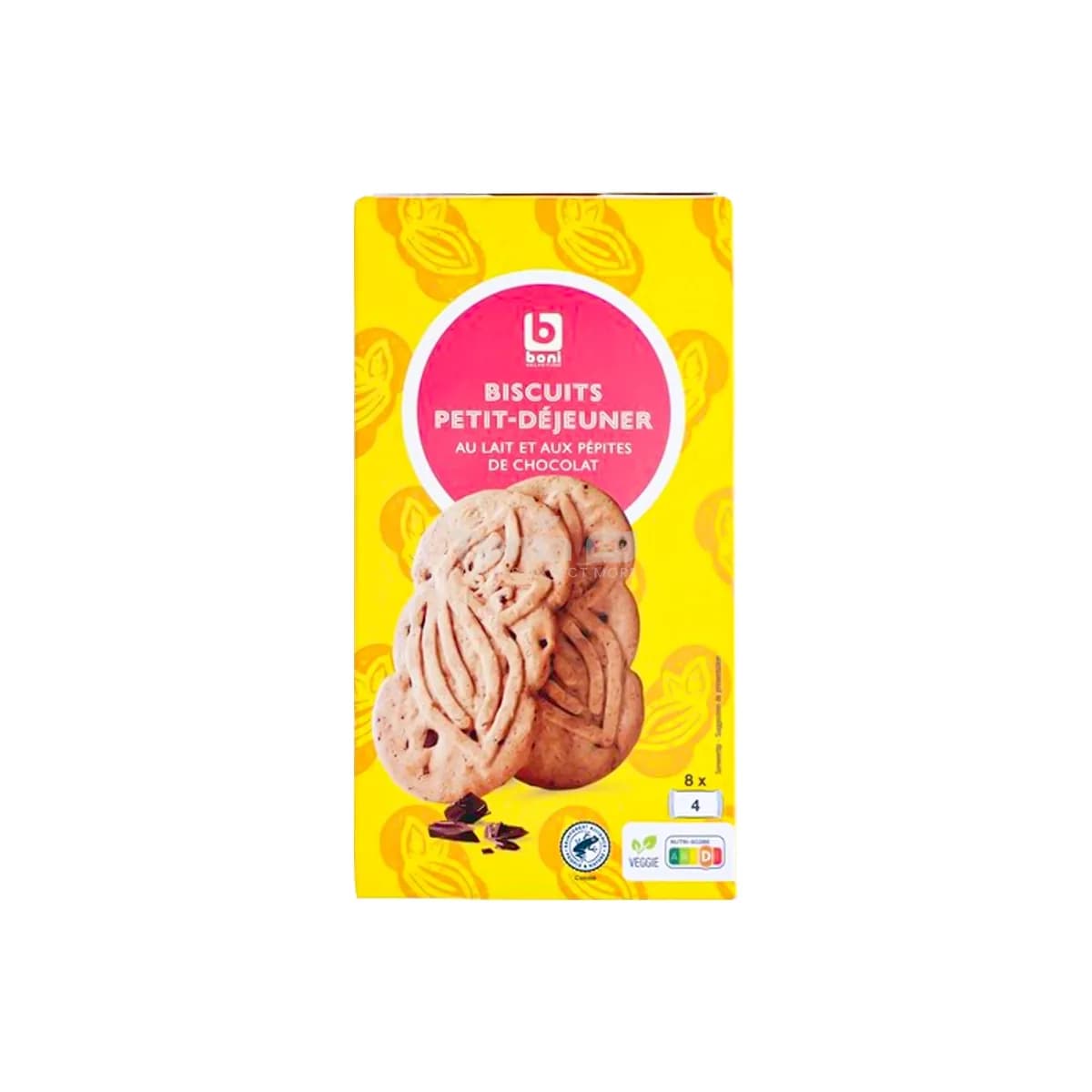 Boni Biscuits Petit-Déjeuner Milk & Chocolate Chips 400g