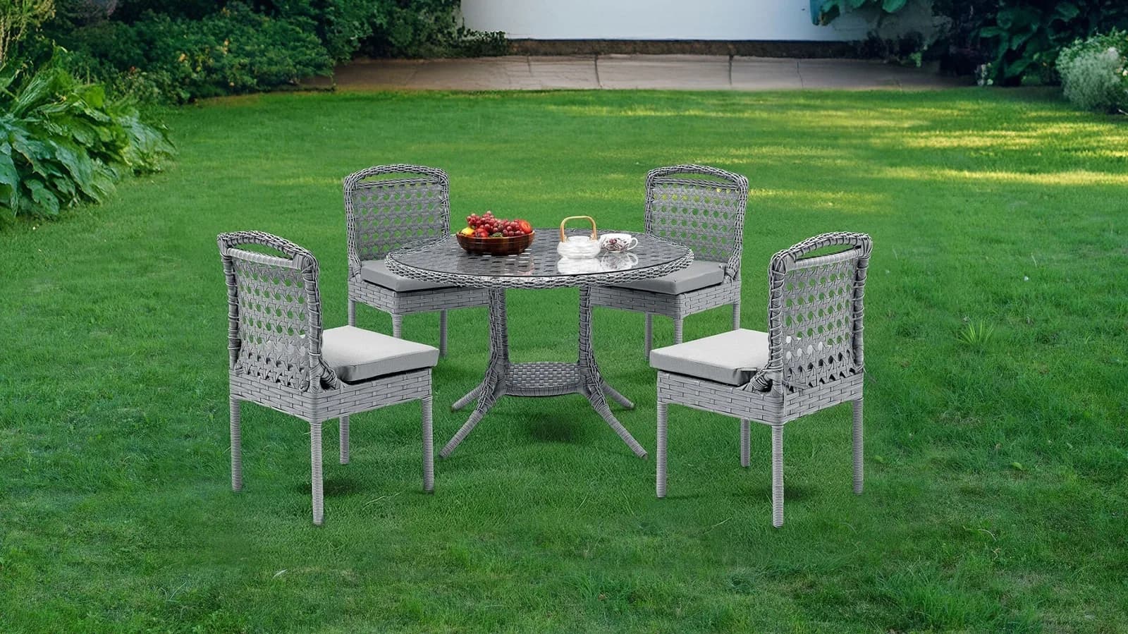 BELLONA PERNILLA ROUND GARDEN SET (1 table+4 chairs)