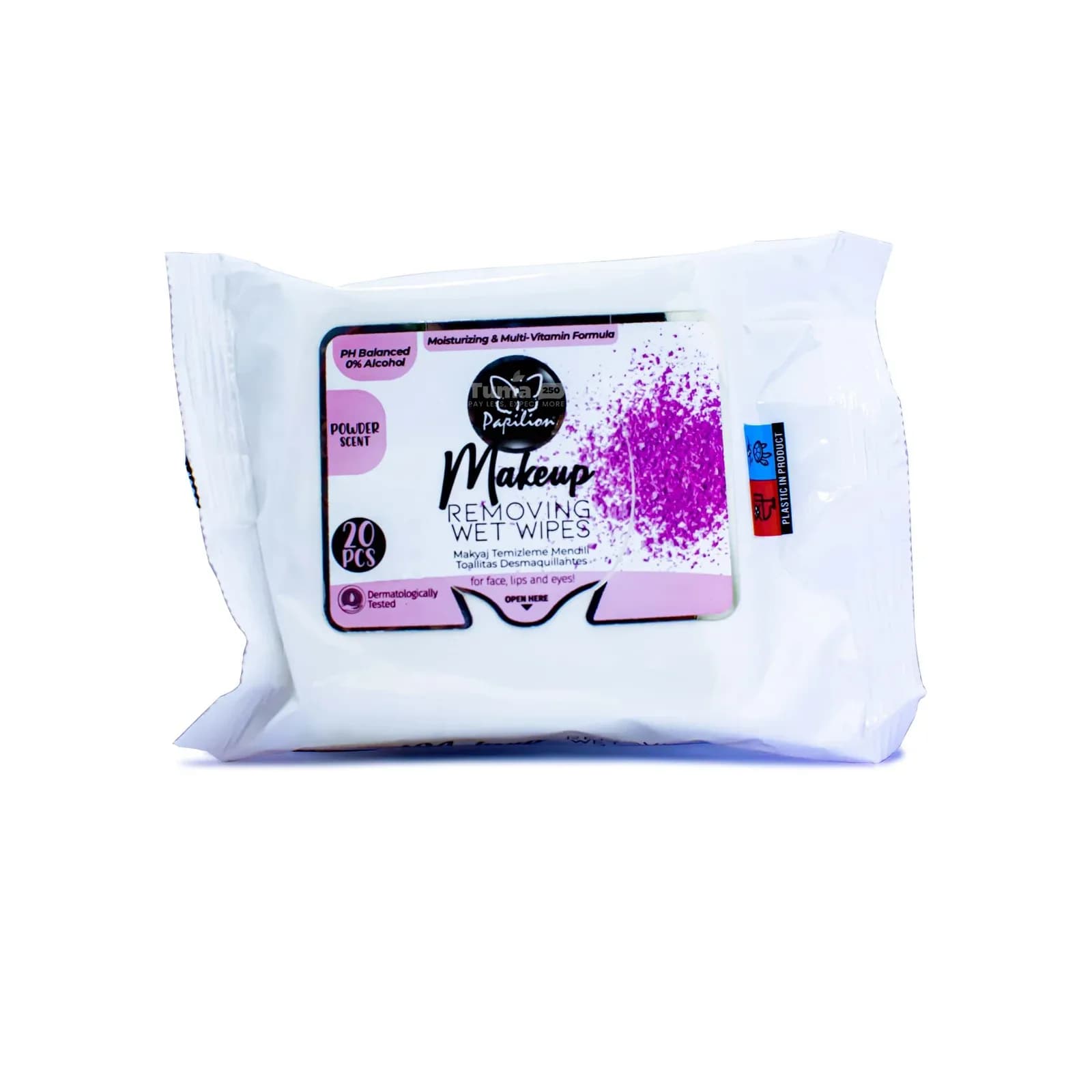 Papilion Wet Makeup Remover -20pcs