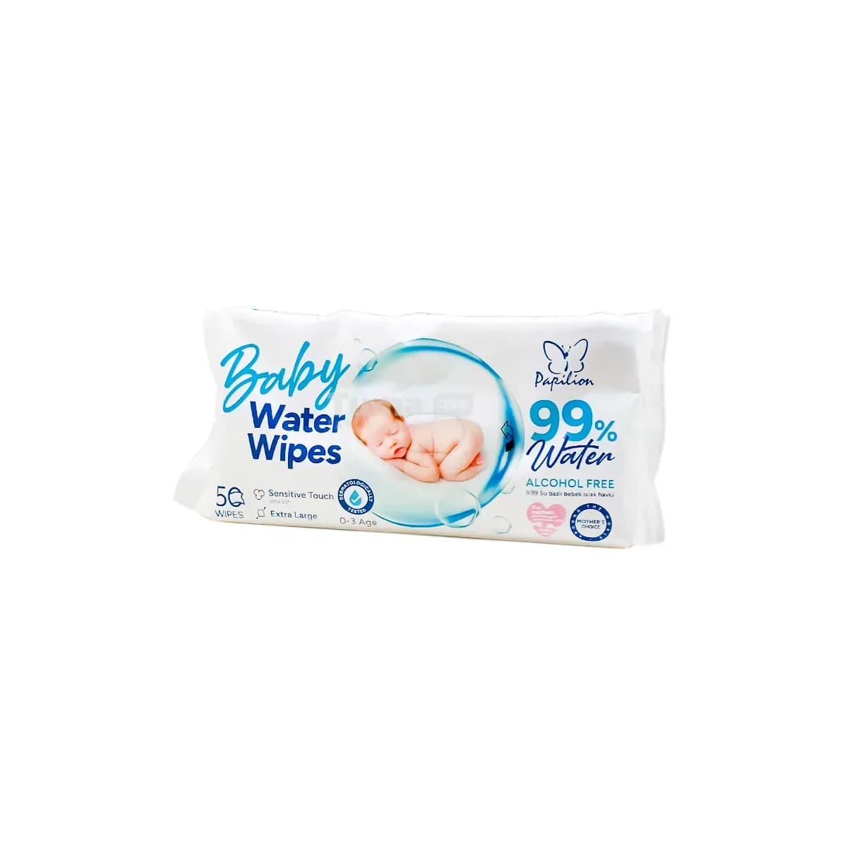 Papilion Baby Water Wipes(99% water alcohol free) -50pcs