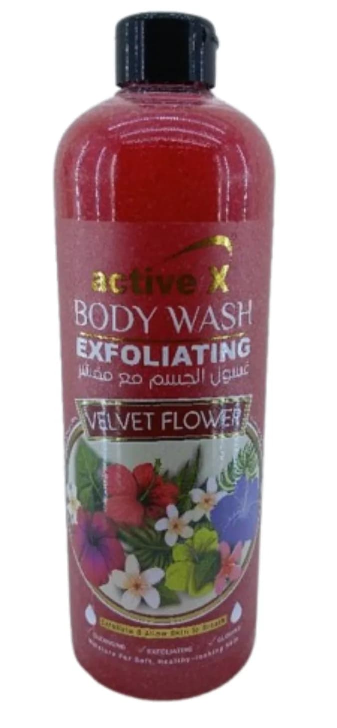 active x Body Wash Exfoliating Velvet Flower 1000ml