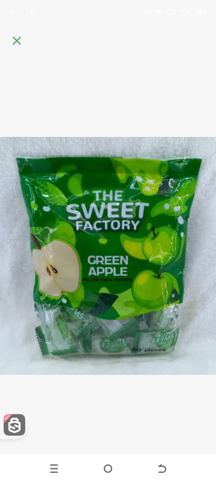Sweet factory green apple 50pacs