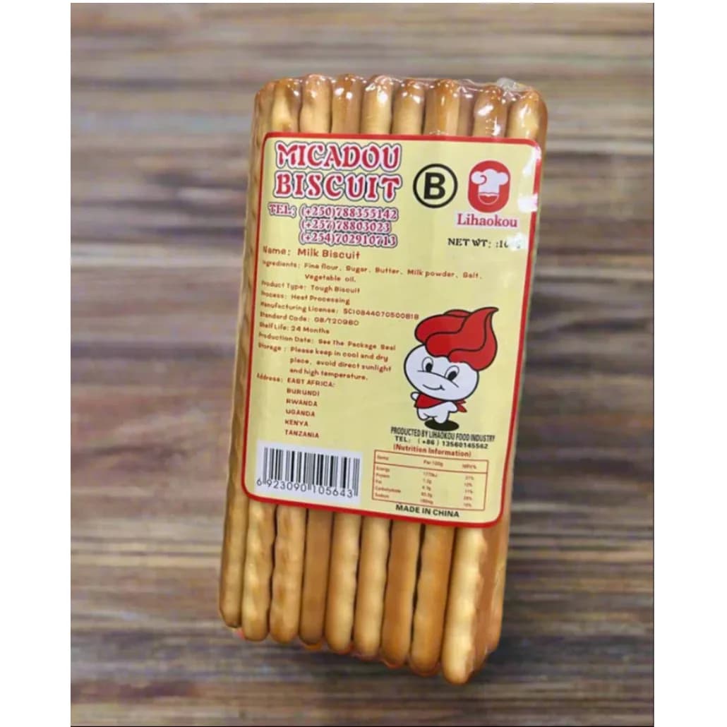 Micadou Milk Biscuit Sticks 100g
