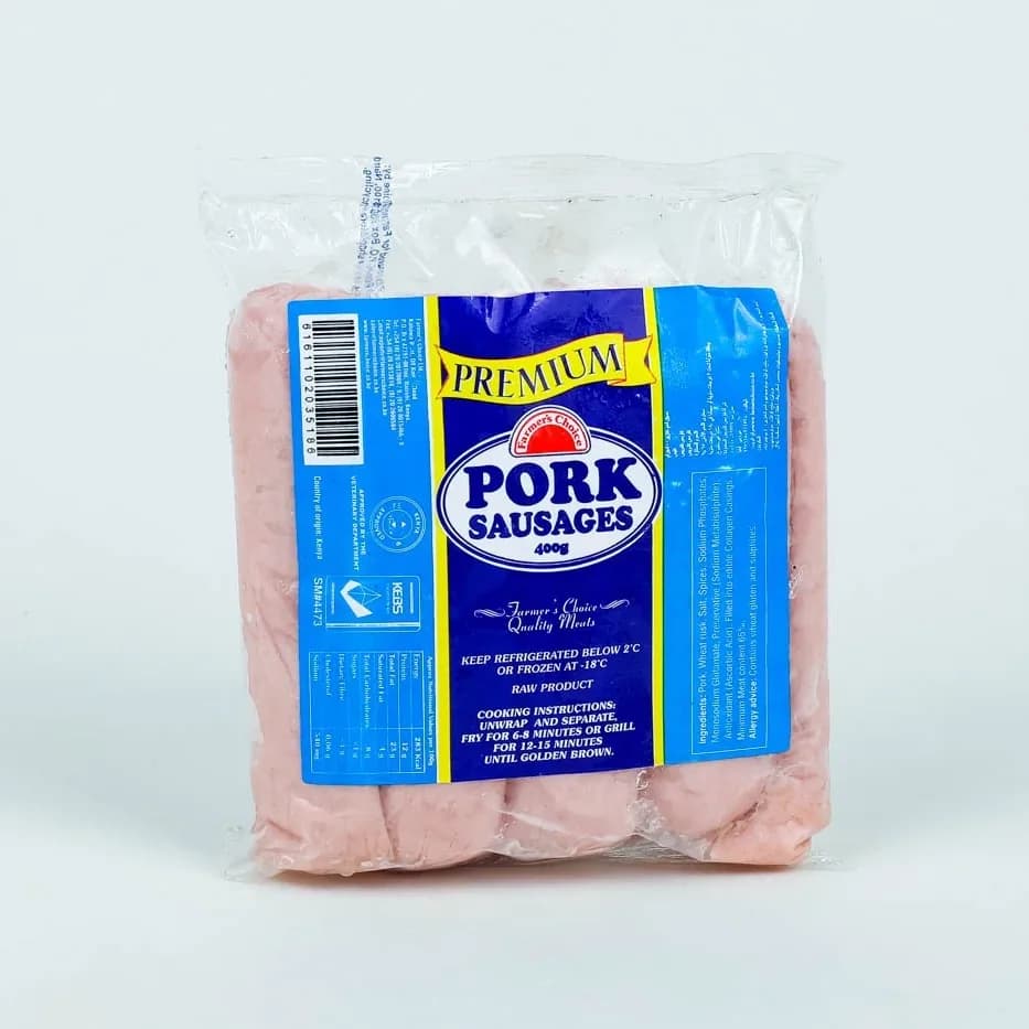FARMERS CHOICE PORK SMOKIES SAUSAGE 400G