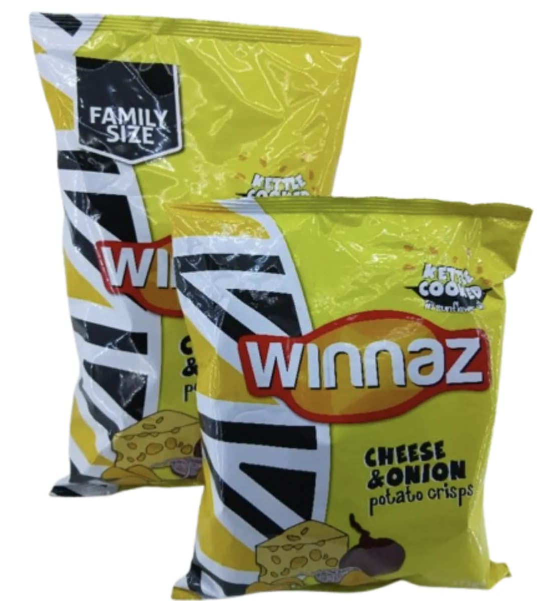 Winnaz Cheese & Onion Potato Crisps 225gr