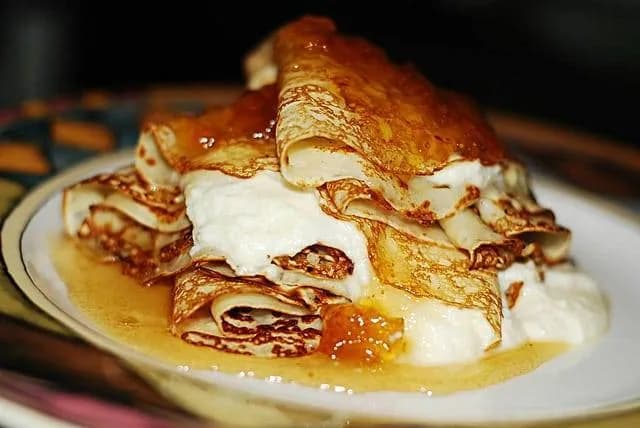 Crepes, Sour Cream & Honey