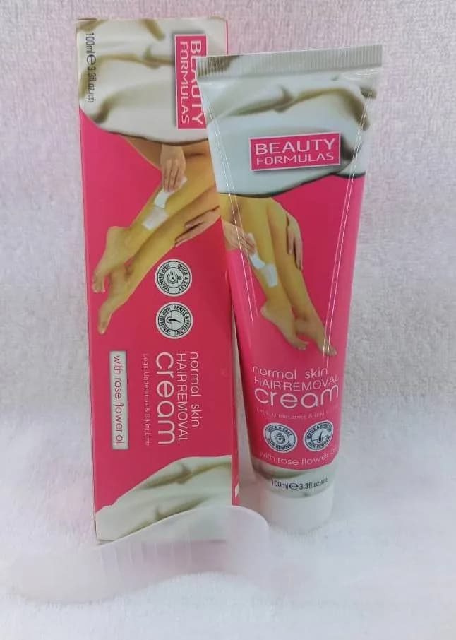 BEAUTY FORMULAS normal skin Hair Removal cream with rose flower oil 100ml