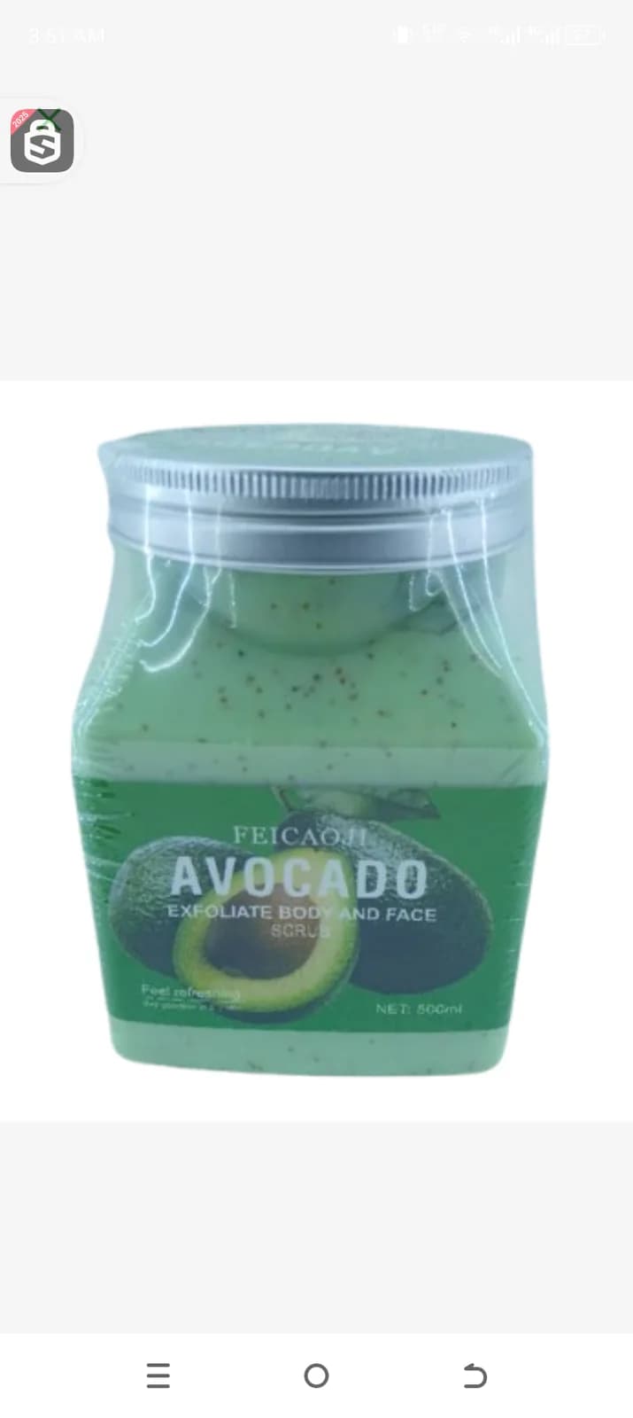 Avocado exfoliate body and face scrub 500ml