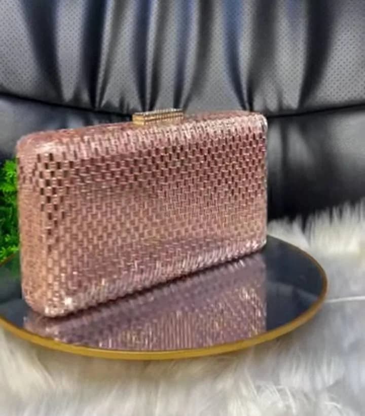 Clutch bag Pink Leather