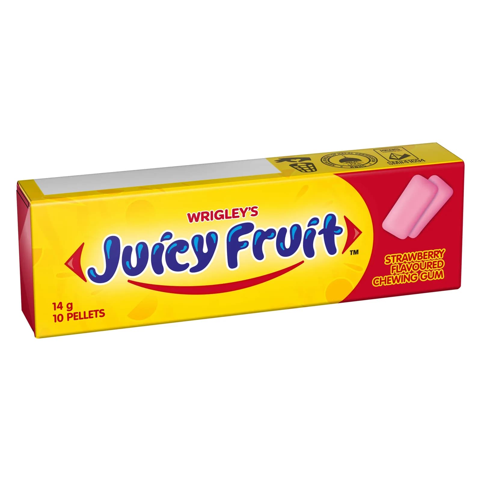 WRIGLEYS JUICY FRUITS CHEWING GUM STRAWBERRY 10 PELLETS