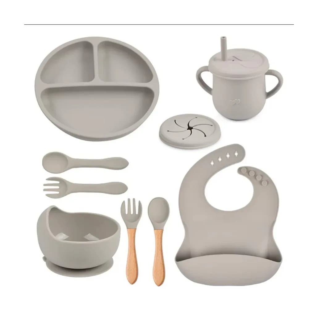 BABY SILICONE FEEDING TABLEWARE 9 IN 1