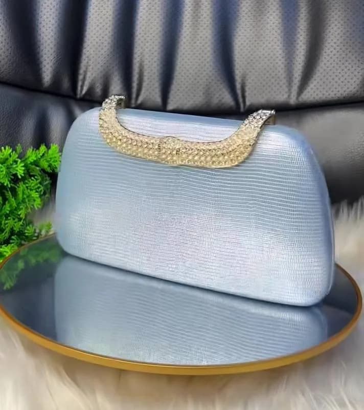 Clutch bag Silver Leather #2